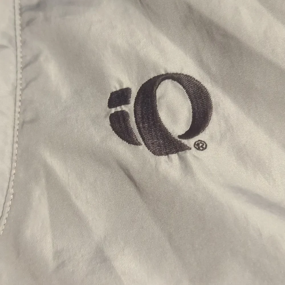 IQ‎ Pearl Izumi~ Large White Black Zip Cycling Jacket/Vest Windbreaker